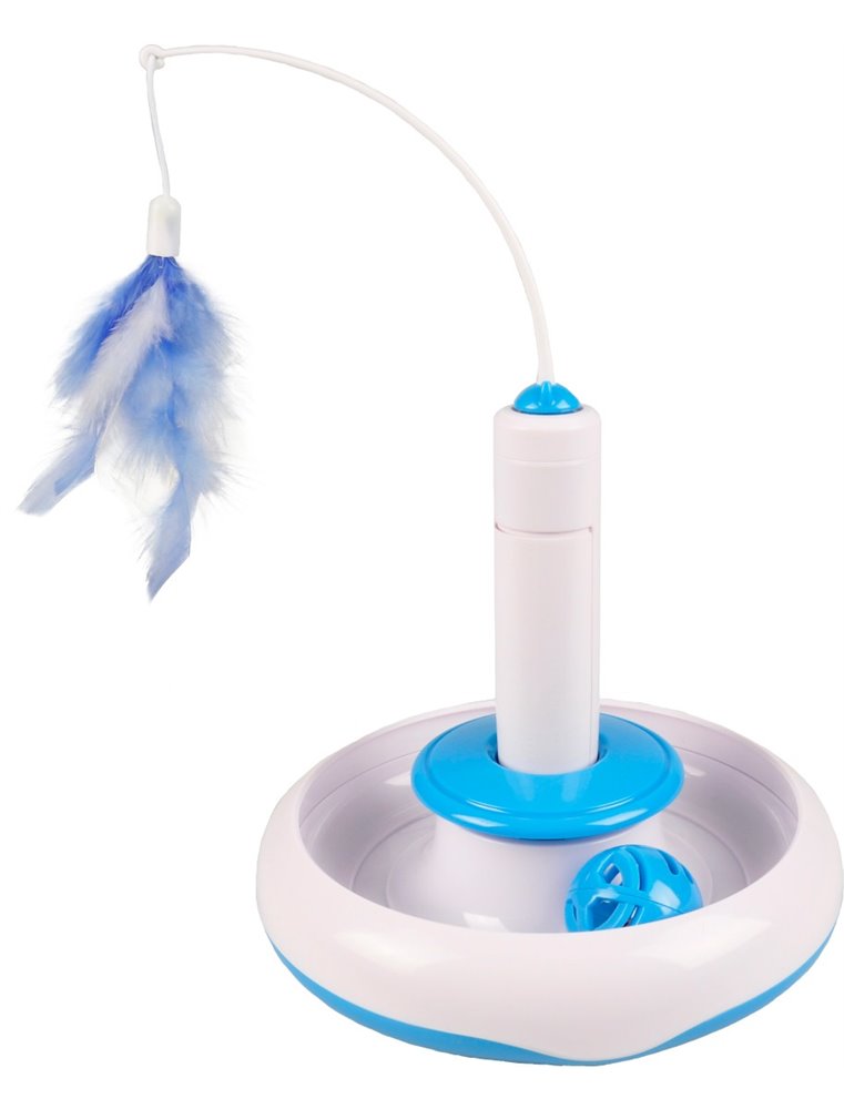 Ps plaat met veer en bal 18x18cm