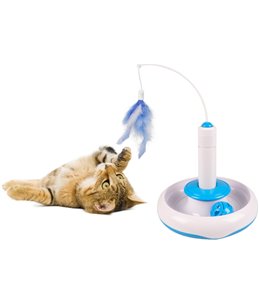 Ps plaat met veer en bal 18x18cm