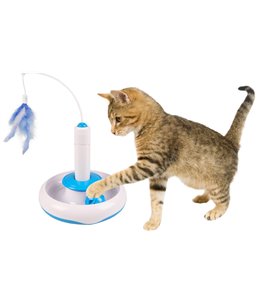 Ps plaat met veer en bal 18x18cm