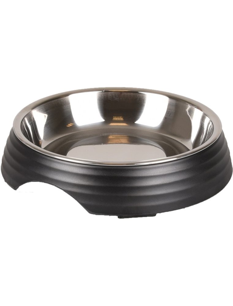 Eetpot kat aschau geribbeld mat zwart 160ml