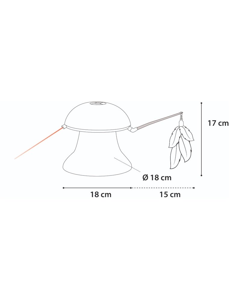 Laserspeelgoed met veren 2in1