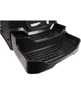 Kattentoilet rattan zwart 42x69x41 cm