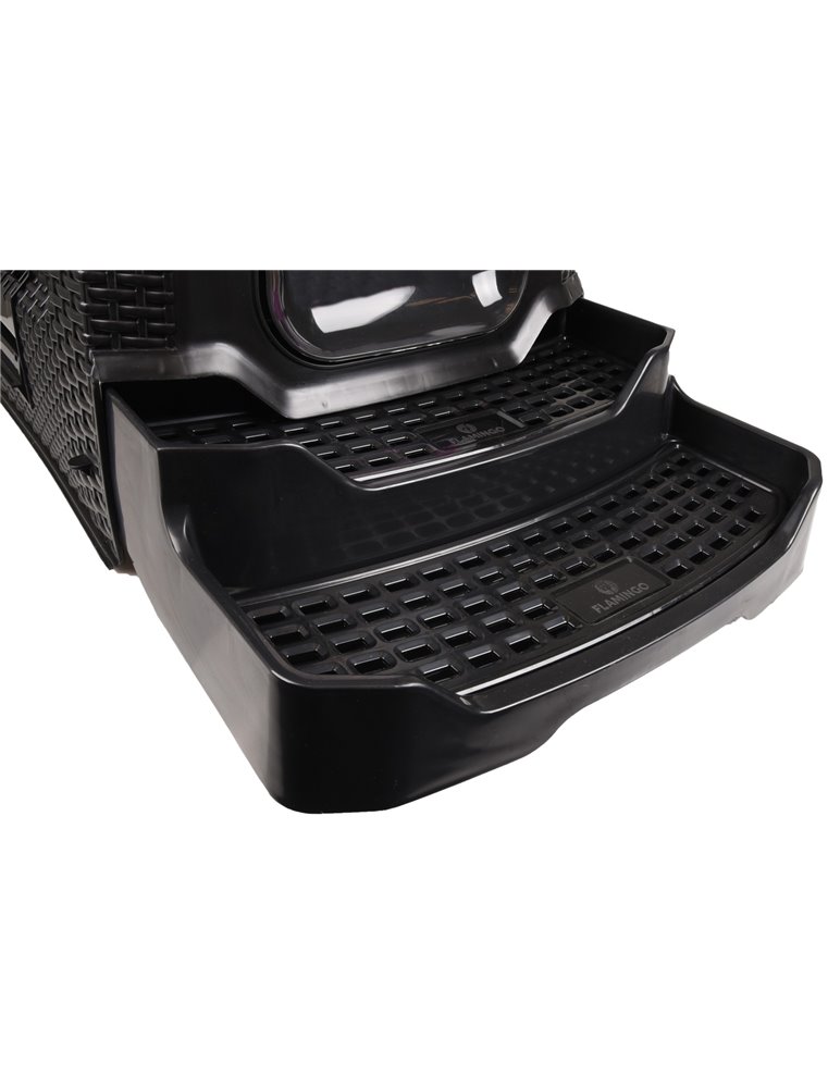 Kattentoilet rattan zwart 42x69x41 cm