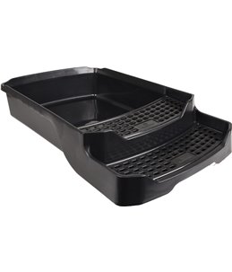 Kattentoilet rattan zwart 42x69x41 cm