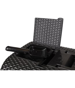 Kattentoilet rattan zwart 42x69x41 cm