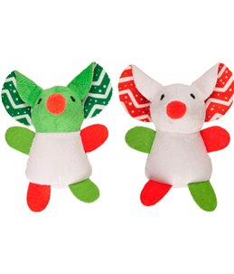 Kerst ps plush flap muis 12,5cm ass 
