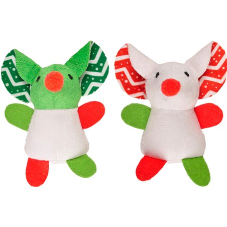 Kerst ps plush flap muis 12,5cm ass 