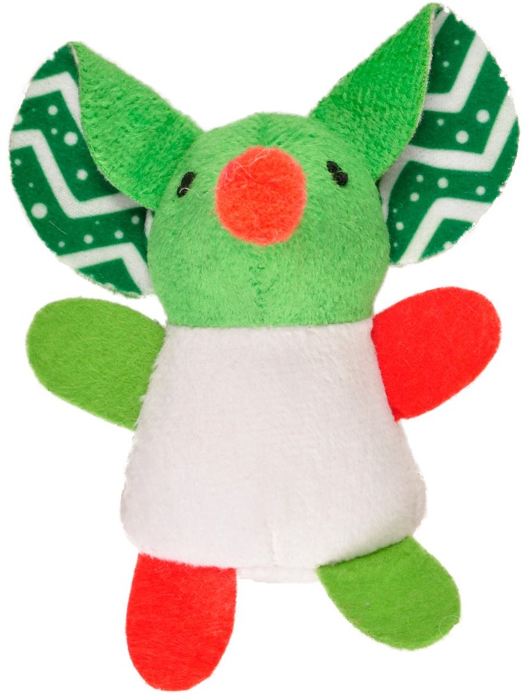 Kerst ps plush flap muis 12,5cm ass