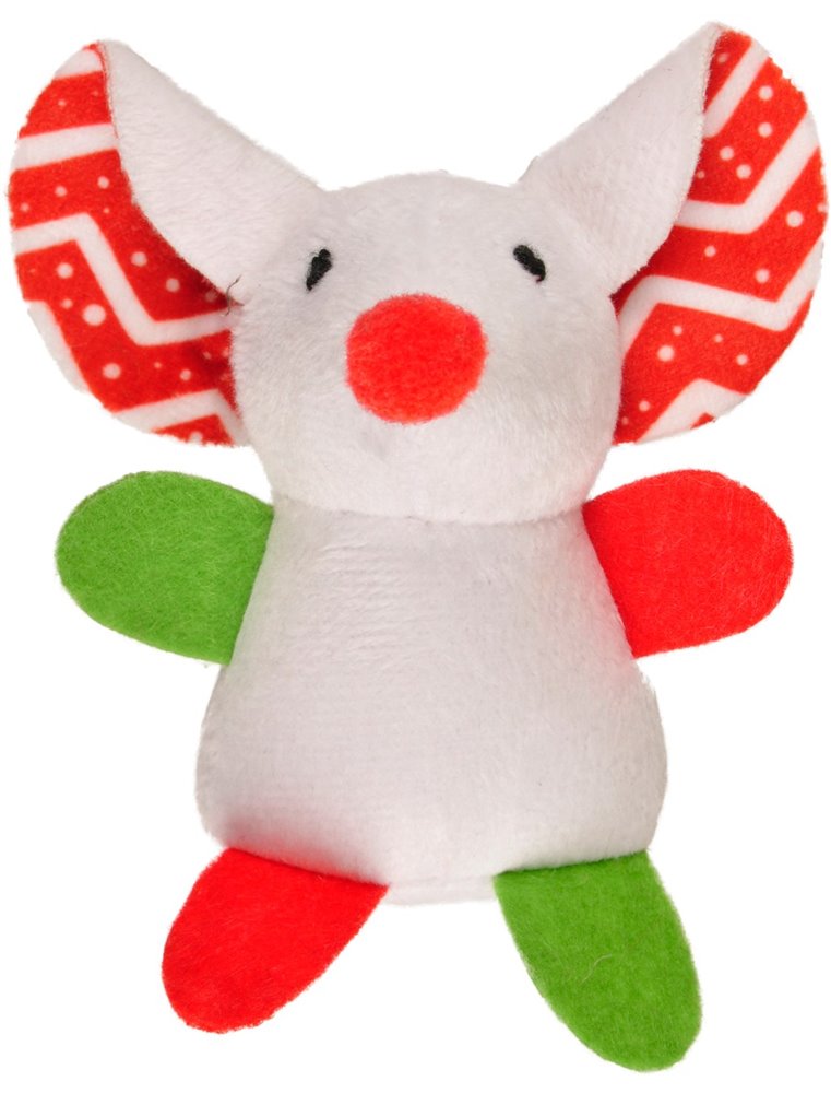 Kerst ps plush flap muis 12,5cm ass