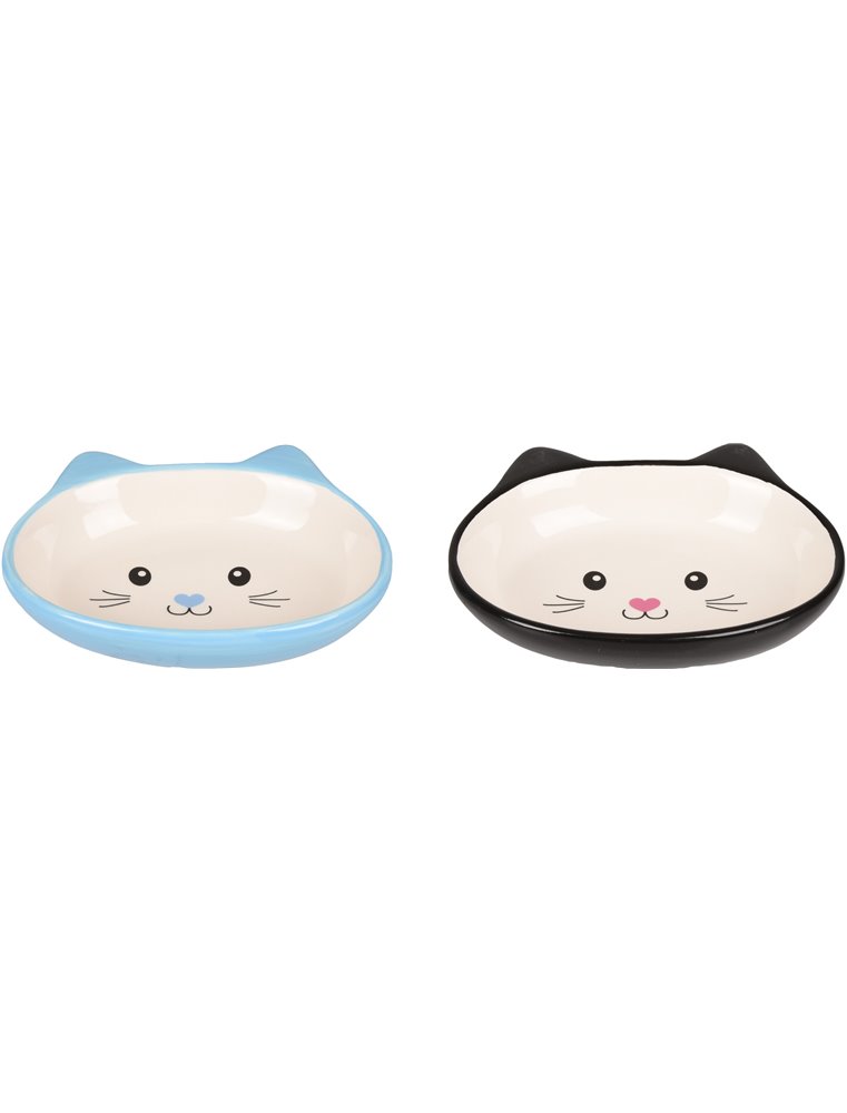 Eetpot kat isa keramisch zwart 170ml 14cm