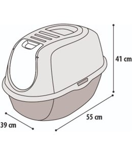 Kattentoilet plato classic l 39x55x41cm ass.