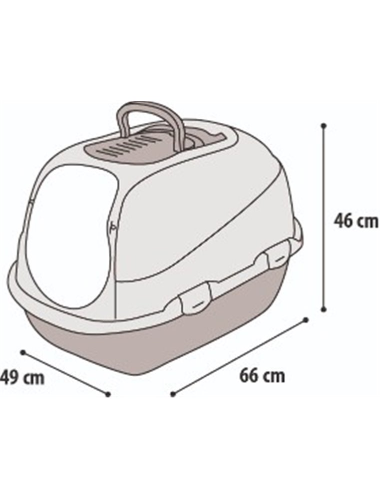 Kattentoilet hera grijs xl 49x66x46 cm