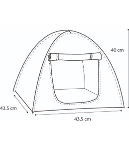Kitten kamptent 43,5x43,5x40cm