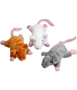 Pluche muis br/gr/wit