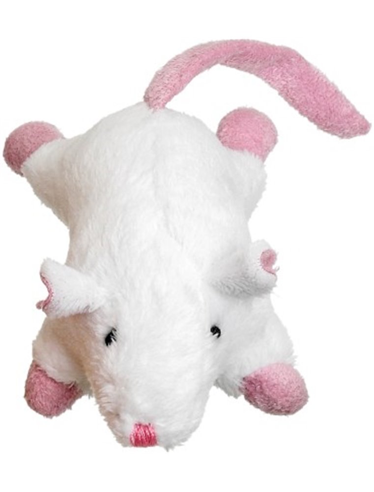 Pluche muis br/gr/wit