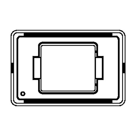 Deksel geo medium blauw