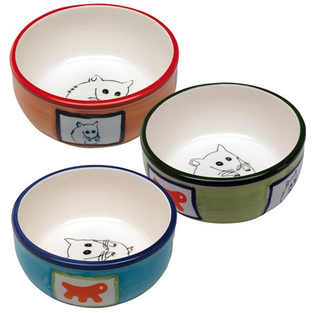 Ferplast hamster voerbak of drinkbak pa 1088 keramiek - 10,2x10,2x3,7cm - 0,18l