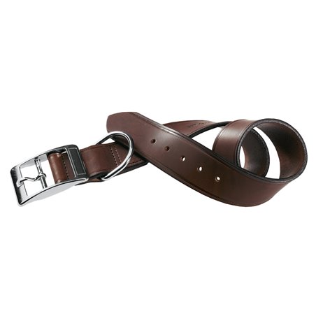 Ferplast halsband vip leer bruin a:47-55cm en b:30mm