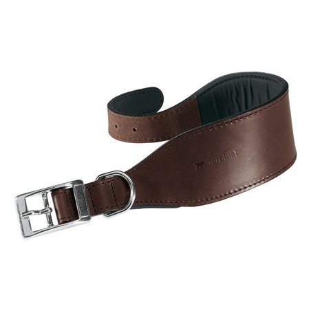 Ferplast halsband vip leer bruin a:40-46cm en b:25mm