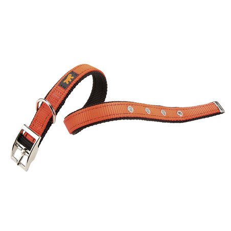Ferplast halsband dual nylon oranje a:27-35cm en b:15mm