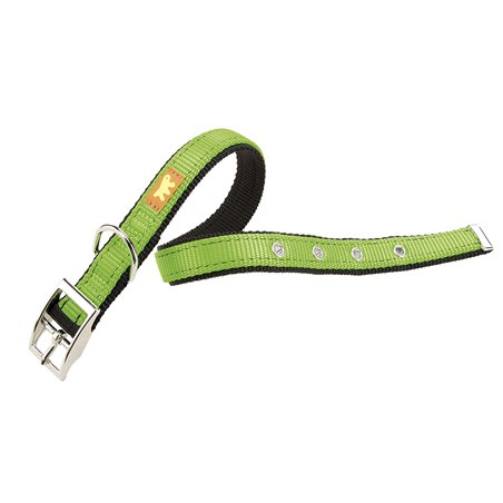 Ferplast halsband dual nylon groen a:37-45cm en b:25mm