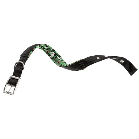 Ferplast halsband daytona fantasy nylon zwart a:27-35cm en b:15mm