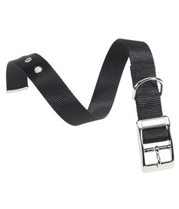 Ferplast halsband club nylon zwart a:37-45cm en b:25mm