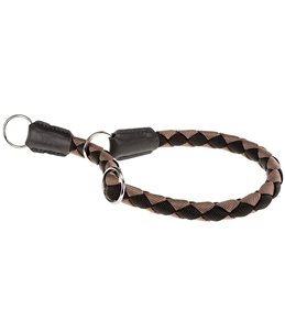 Ferplast halsband twist nylon bruin/zwart a:60cm en b:18mm