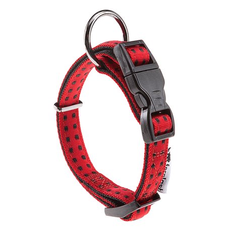 Ferplast halsband cricket nylon rood a:27-40cm en b:15mm