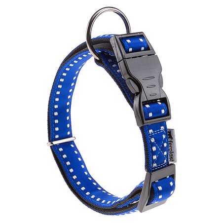 Ferplast halsband cricket nylon blauw a:35-50cm en b:20mm