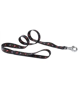 Ferplast hondenriem / leiband club abstract nylon zwart - 120cm x 20mm
