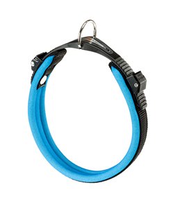 Ferplast halsband ergofluo nylon blauw a:34-42cm en b:15mm