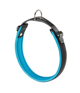Ferplast halsband ergofluo nylon blauw a:52-60cm en b:25mm