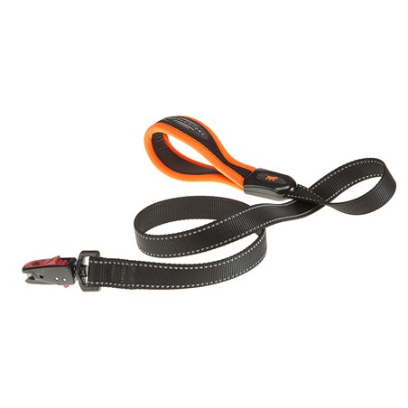 Ferplast hondenriem / leiband ergofluo nylon oranje met matic sluiting - 120cm x 25mm