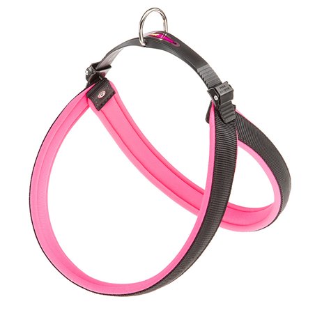 Ferplast hondentuig agila fluo 9 nylon roze - a:77-85cm en b:77-85cm - 25mm
