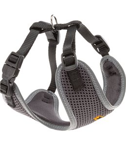 Ferplast hondentuig nikita xs nylon zwart/grijs - a:19-26cm en b:28-40cm - 10mm