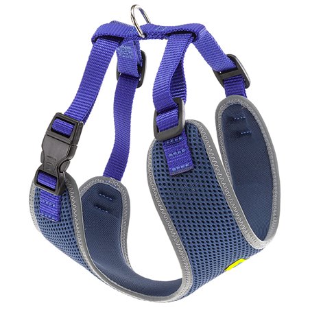 Ferplast hondentuig nikita m nylon blauw - a:30-43cm en b:38-55cm - 15mm