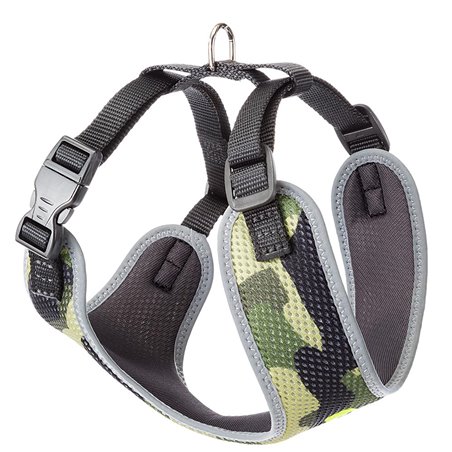 Ferplast hondentuig nikita fashion m nylon groen - a:30-43cm en b:38-55cm - 15mm