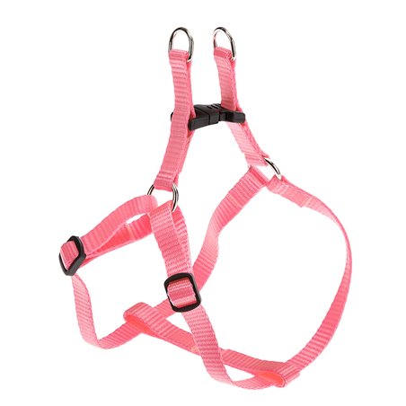 Ferplast hondentuig easy extra small nylon roze - a:33-46,5cm en b:33-46,5cm - 10mm