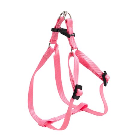 Ferplast hondentuig easy small nylon roze - a:35-53cm en b:35-53cm - 10mm