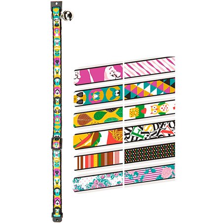 Ferplast kattenhalsband fantasia cat nylon - a:20-32cm en b:10mm