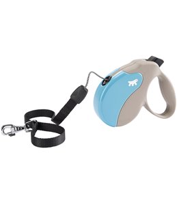 Ferplast amigo rollijn s koord lichtblauw/beige - 5m