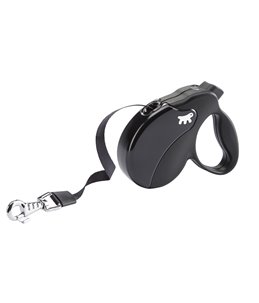 Ferplast amigo rollijn s band zwart - 5m