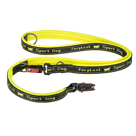 Ferplast hondenriem / leiband sport dog nylon geel - 200cm x 20mm