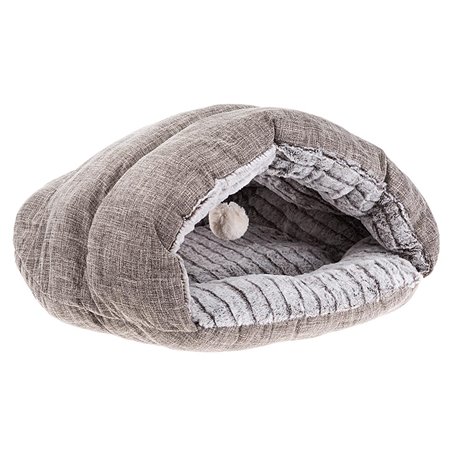 Ferplast tufli large kattenmand rond grijs - 50x50x33cm