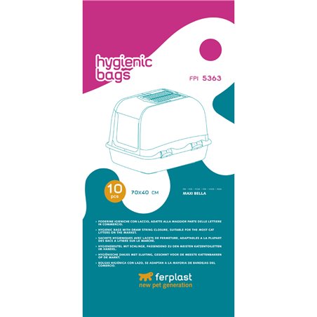 Ferplast fpi 5363 kattenbakzakken - 70x40cm