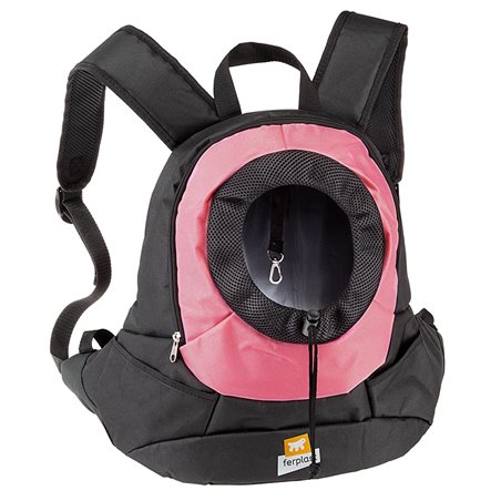 Ferplast kangoo draagtas roze small voor honden - 37x16x36,5cm