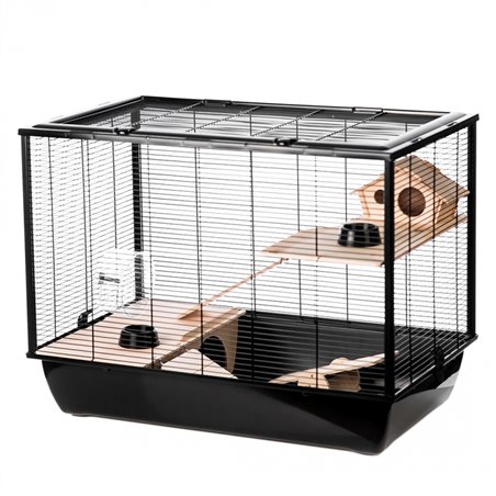 Knaagdierenkooi black hammer zwart/zwart 78x48x58cm