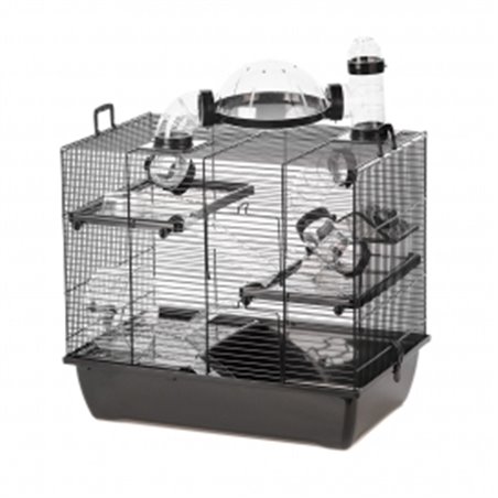 Knaagdierenkooi black rufus zwart/zwart 50x33x44,5cm