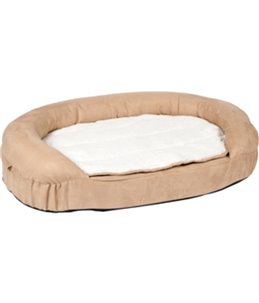 Bed ortho ovaal beige 72x50x20 cm